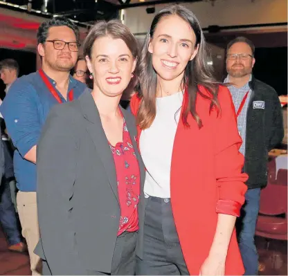  ?? Photo / Getty Images ?? Prime Minister Jacinda Ardern (right) with Claire Szabo, the new Labour party president.