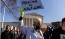  ?? Photograph: Andrew Harnik/AP ?? Abortion rights advocates and anti-abortion protesters have been demonstrat­ing in front of the supreme court.