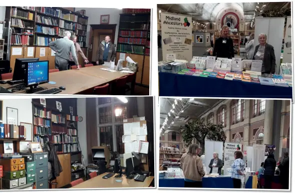  ??  ?? The society’s research centre
Society stand at Family Tree Live in 2019