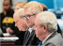  ?? Joshua Boucher/Associated Press ?? Alex Murdaugh listens as prosecutor Creighton Waters makes closing arguments during his double murder trial Wednesday at the Colleton County Courthouse in Walterboro, S.C.