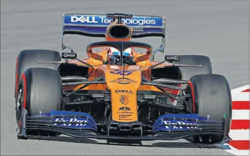  ??  ?? REFERENCIA. El 1:17.144 que registró Sainz con el McLaren es el tiempo más rápido de todos los que se han marcado en los seis días de test.