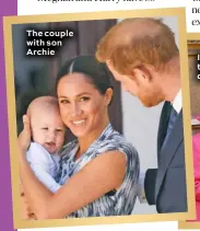  ??  ?? The couple with son Archie