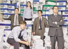  ?? NBC ?? The cast of the NBC’s “The Office”: Rainn Wilson (from left), John Krasinski, Jenna Fischer, B.J. Novak and Steve Carell.