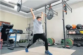  ?? Picture: AMIR CHETTY ?? RISING STAR: Anthony Janse van Rensburg, 11, goes through his warm-up routine ahead of another training session at the ECX Dragons gym