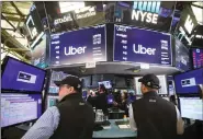  ??  ?? Uber shares sank to a new low after a weak quarter.