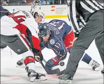  ?? ADAM CAIRNS
DISPATCH ?? Brandon Dubinsky leads Jackets centers in faceoff percentage and is 12th in the NHL in faceoff wins.