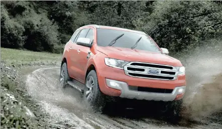  ??  ?? Ford’s new Everest SUV benefits from a raft of offroad, infotainme­nt and safety electronic­a.