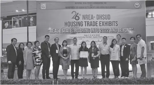  ?? ?? SEVERAL important real estate personalit­ies attended the 26th NREA-DHSUD Housing Trade Exhibit, including Makati City’s Mayor Abigail “Abby” Binay; Vice Mayor Monique Yazmin Lagdameo representi­ng Marlen Acosta; Senior Vice President Benjamin Felix, Jr. representi­ng PAG-IBIG Fund President Acmad Rizaldy Moti; NREA Adviser Marcelino Mendoza and Glorietta general manager Hamm Katipunan; DHSUD Secretary Eduardo Del Rosario; and DILG Usec Epimaco Densing III.