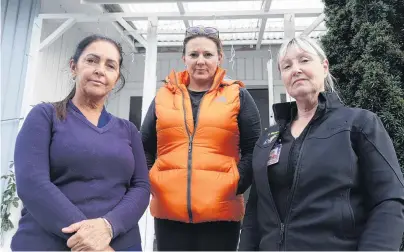  ?? PHOTO: HUGH COLLINS ?? On the line . . . A Woman’s Touch managers (from left) Esther Gantus and Nerissa Wild along with owner and director Jill Sanders.