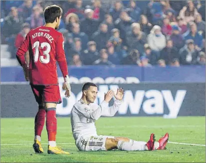  ?? FOTO: GETTY ?? Eden Hazard se lesionó ante el Levante y ha dicho casi adiós a la presente temporada por una fisura en el peroné