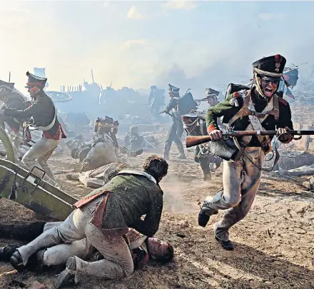  ??  ?? The BBC’s adaptation of Tolstoy’s War and
Peace featured expensivel­y staged battle scenes and Hollywood stars