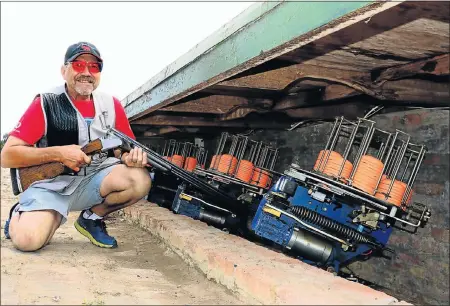  ?? Picture: JUDY DE VEGA ?? TAKING AIM: Eastern Province Clay Target Shooting Associatio­n chairman Andre Nagel prepares for the Chairman’s Cup championsh­ip to be held in the city this weekend