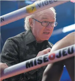  ?? PHOTO D’ARCHIVES, STEVENS LEBLANC ?? Fernand Marcotte lors d’un gala de boxe au Centre Vidéotron en novembre 2015.