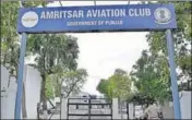  ?? HT PHOTO ?? The aviation club has been operating from the Sree Guru Ram Dass Jee Internatio­nal Airport since 1962.