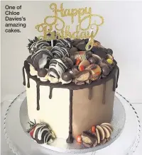  ??  ?? One of Chloe Davies’s amazing cakes.