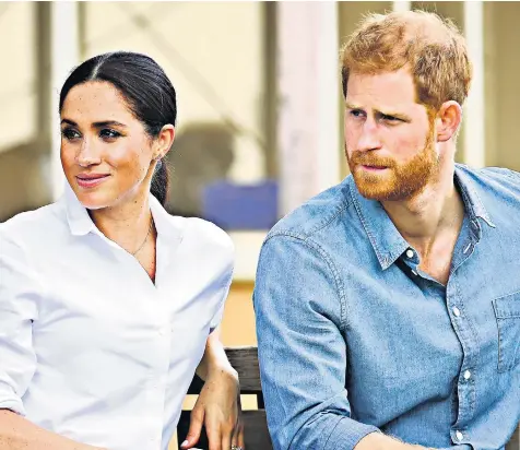  ??  ?? The Duke and Duchess of Sussex, pictured on their tour of Australia, are expected to spend most of their time in North America after departing royal life