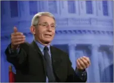  ?? SUSAN WALSH — THE ASSOCIATED PRESS ?? Dr. Anthony Fauci of the National Institutes of Health speaks during an AP Newsmaker interview in Washington, Thursday.