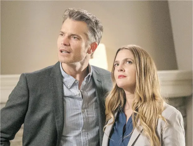  ?? NETFLIX ?? Timothy Olyphant and Drew Barrymore in Santa Clarita Diet.