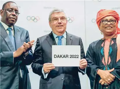  ?? FOTO
AFP ?? En la Sesión 133 del COI, en octubre de 2018, la capital de Senegal fue anunciada como sede de las justas juveniles, llevando, por primera vez, el olimpismo al continente africano.