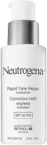  ??  ?? Neutrogena Rapid Tone Repair contains both Retinol and vitamin C, and is clinically proven to
reduce the look of dark spots.