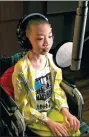  ?? XU WENJUN / FOR CHINA DAILY ?? Lin Yuchen, 9, sings a song he wrote in English in Beijing on Tuesday.