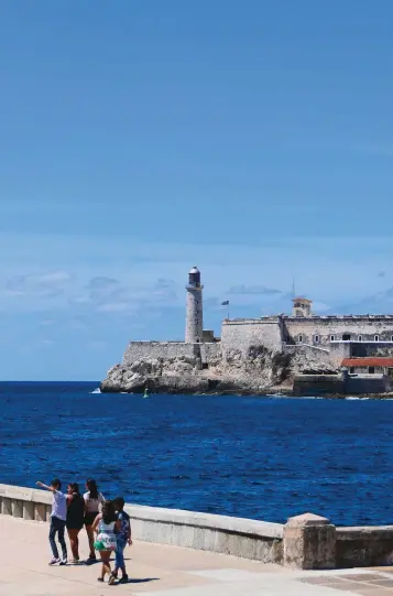  ??  ?? Morro Castle, the well-photograph­ed sea fort that guards the entrance to Havana, Cuba. At times, Hemingway would pilot Pilar through this channel, standing on deck in bare feet and khaki shorts.