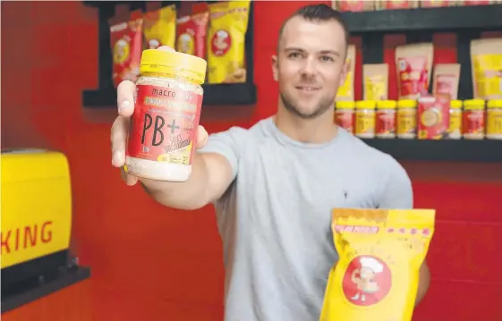  ?? Picture: TERTIUS PICKARD ?? Mike Kellett at his Macro Mike factory in Burleigh – his dairy and gluten-free mixes and powders are a runaway success.