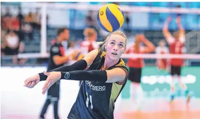  ?? FOTO: GUIDO KIRCHNER ?? Der Star des Teams: Louisa Lippmann, hier beim Länderspie­l im August 2019 in Münster gegen Polen.