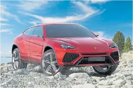  ??  ?? Lamborghin­i Urus. Se presentará en 2018, con una potencia de 650 CV.