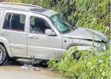  ?? RUBÉN JUÁREZ ?? Se derrapó
en la vía Ixtlahuaco-Calnali