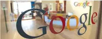  ?? (Baz Ratner/Reuters) ?? A DOOR at Google’s Tel Aviv office features the company’s old logo.