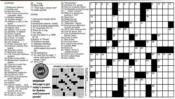 Crossword Puzzle Pressreader
