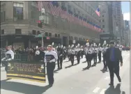  ?? Courtesy photo ?? The Valencia High School Marching Band performs in New York City’s St. Patrick Day Parade on Saturday.