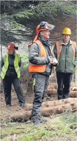  ?? Picture: George McLuskie. ?? A series of demonstrat­ions on Fife’s Falkland Estate attracted a big turnout of small-scale woodland companies and estates who wanted to see how the Government’s new Forestry Grant Scheme could help boost their businesses. They discovered how harvesting and processing capital grant options can help them buy appropriat­e machinery to increase local harvesting and processing capacity.