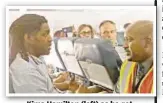  ??  ?? Kima Hamilton (left) as he got booted from Delta flight in Atlanta for using rest room before takeoff.