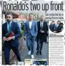  ?? FRONT MAN Ronaldo followed by his protectors ?? They are ikt
TWINS Our story last week