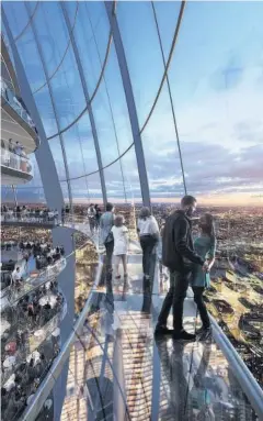 ??  ?? &gt; The Tulip tendrá una pasarela alrededor de la torre, desde donde se verá de otra manera la gran capital británica.