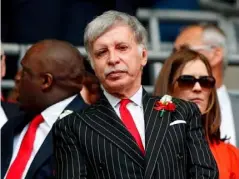  ?? (AFP/Getty Images) ?? Stan Kroenke, the owner of Arsenal Football Club