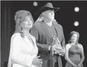  ?? FOX ?? Susan Sarandon, left, and Trace Adkins star in the drama “Monarch,” which was canceled after a single season.