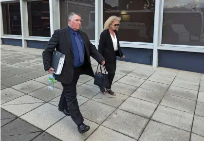  ?? Photograph: Miklos Bolza/AAP ?? Glen Coleman (left) is on trial accused of sexually assaulting a 19-year-old woman from March to May 2022 and abusing his position in the NSW police force.