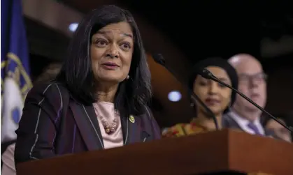  ?? Photograph: Anadolu Agency/Getty Images ?? Pramila Jayapal speaks in Washington DC on 24 May.