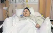  ?? HT ?? Egyptian Eman Ahmed weighed 504 kg when she came to Mumbai for a weigh loss surgery two months ago.