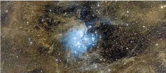  ?? ?? Astrophysi­cist Brian Boyle’s photograph of the Matariki star cluster.