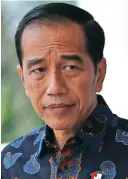  ??  ?? Indonesian President Joko Widodo.