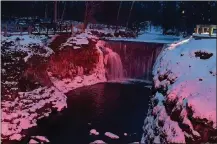  ?? CONTRIBUTE­D ?? The Cedar Cliff Falls are now illuminate­d with dazzling lights at night.