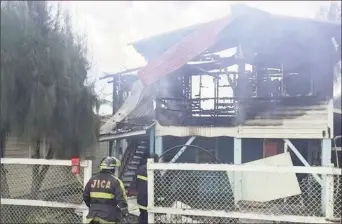  ??  ?? James Latchmansi­ngh’s house after the fire