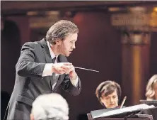  ?? [PROMUSICA] ?? LEFT: David Danzmayr, shown here leading the ProMusica Chamber Orchestra, also serves as chief conductor of the Zagreb Philharmon­ic Orchestra in Croatia.