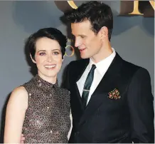  ?? GRANT POLLARD/THE ASSOCIATED PRESS ?? The Crown’s Claire Foy, left, was paid less than her onscreen husband — a situation that appears to have been corrected, according to Foy’s co-star Matt Smith.