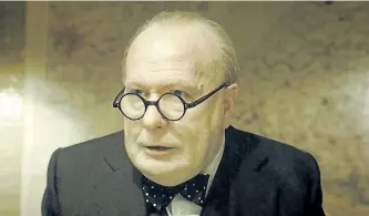  ?? HANDOUT ?? Gary Oldman as Winston Churchill in Darkest Hour. The Joe Wright-directed film opens at the Toronto Internatio­nal Film Festival.