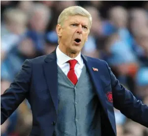  ??  ?? Arsene Wenger felt he had plenty to complain about at the Etihad Stadium on Sunday as Arsenal slipped to a familiar defeat. (AP)